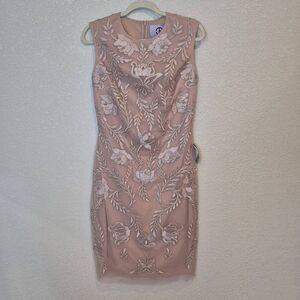 JS Collections Dori Embroidered Cocktail Dress Size 6
